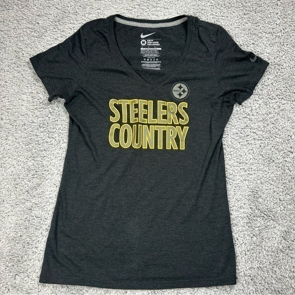 Nike Tops - Steelers Football Nike Shirt Womens Medium Country NFL Casual Classic Vneck Tee